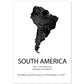 Poster de Sudamérica. Láminas de paises y continentes del mundo.-Artwork-Nacnic-A4-Sin marco-Nacnic Estudio SL