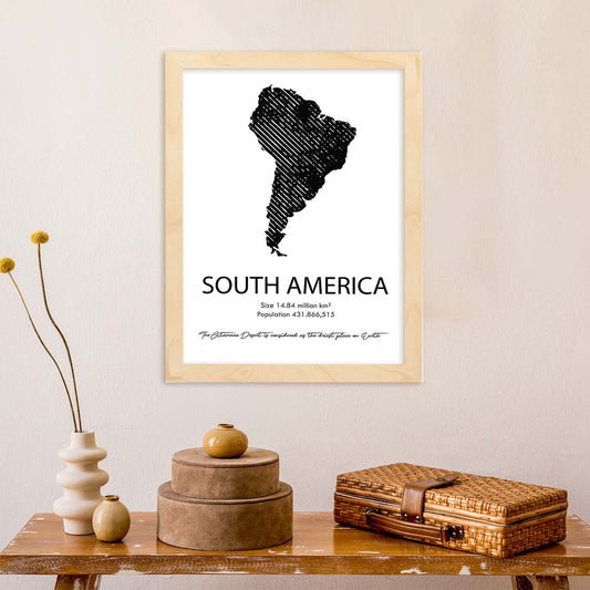 Poster de Sudamérica. Láminas de paises y continentes del mundo.-Artwork-Nacnic-Nacnic Estudio SL