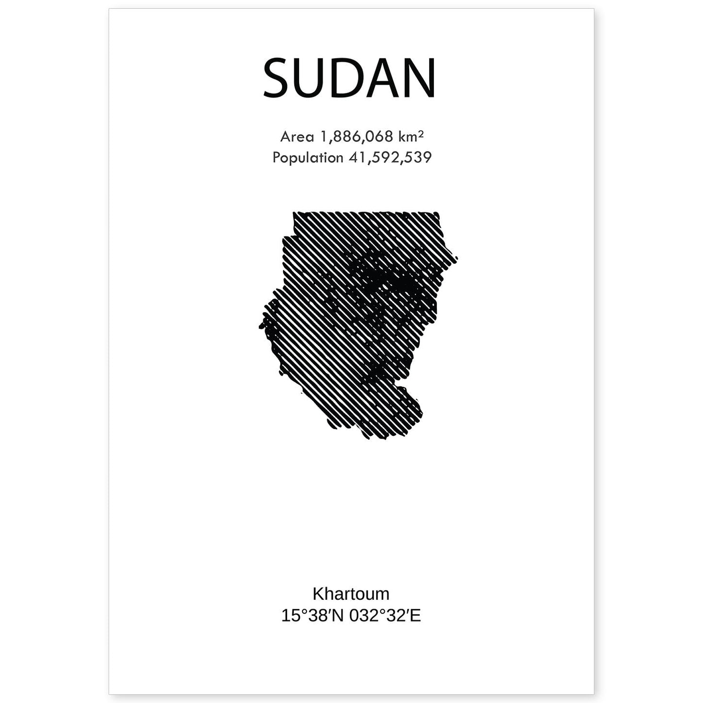 Poster de Sudán. Láminas de paises y continentes del mundo.-Artwork-Nacnic-A4-Sin marco-Nacnic Estudio SL