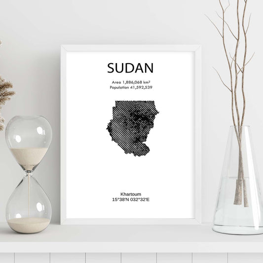 Poster de Sudán. Láminas de paises y continentes del mundo.-Artwork-Nacnic-Nacnic Estudio SL