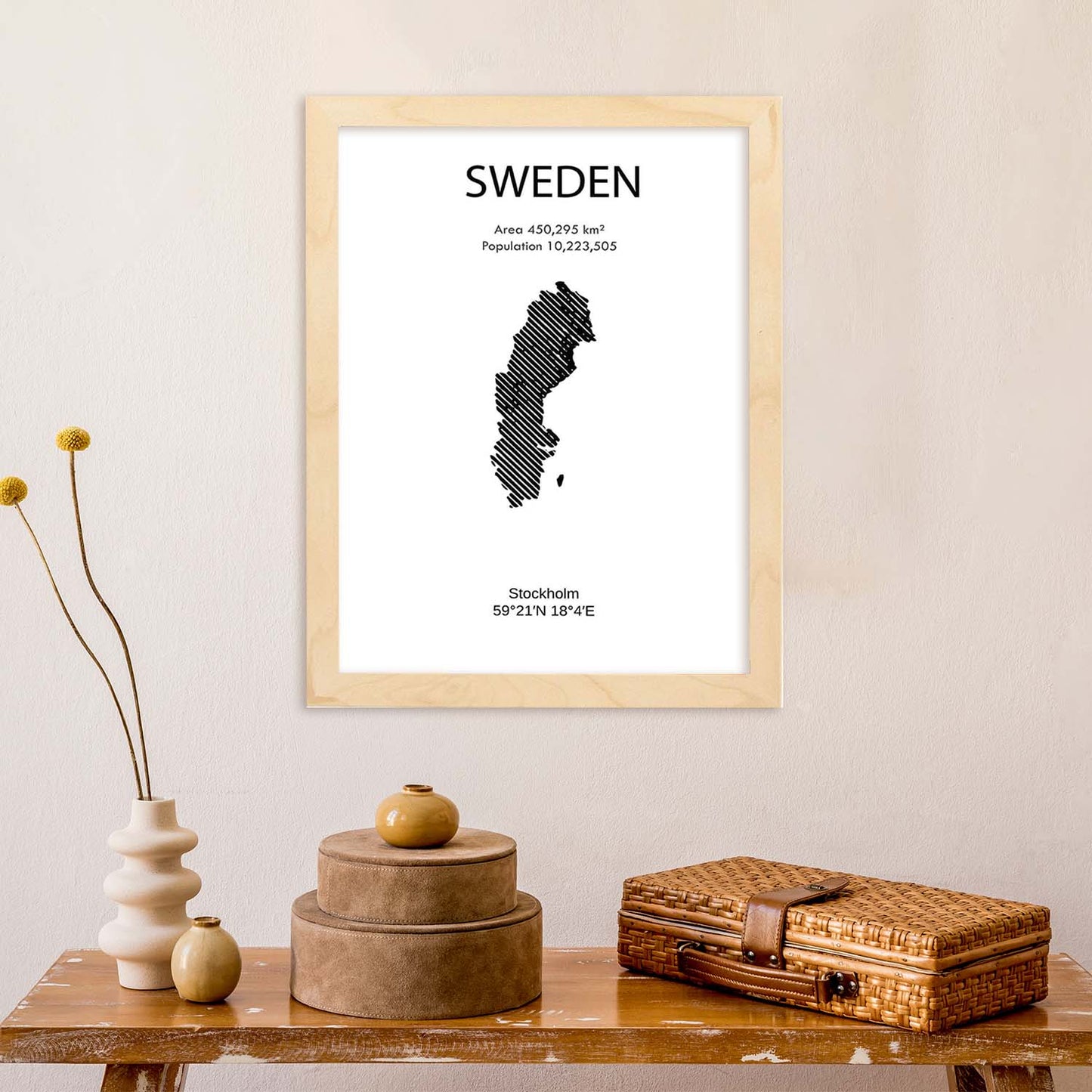 Poster de Suecia. Láminas de paises y continentes del mundo.-Artwork-Nacnic-Nacnic Estudio SL