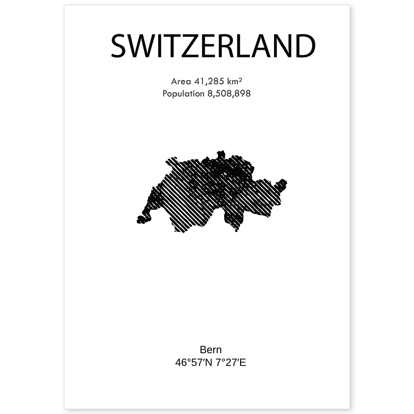 Poster de Suiza. Láminas de paises y continentes del mundo.-Artwork-Nacnic-A4-Sin marco-Nacnic Estudio SL