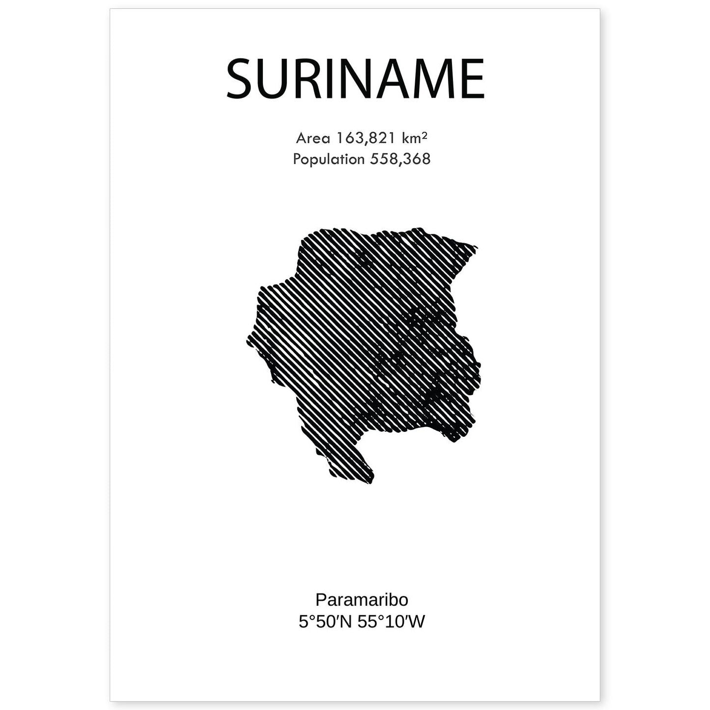 Poster de Surinam. Láminas de paises y continentes del mundo.-Artwork-Nacnic-A4-Sin marco-Nacnic Estudio SL