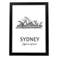 Poster de Sydney - Casa de la ópera. Láminas con monumentos de ciudades.-Artwork-Nacnic-A3-Marco Negro-Nacnic Estudio SL