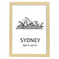 Poster de Sydney - Casa de la ópera. Láminas con monumentos de ciudades.-Artwork-Nacnic-A4-Marco Madera clara-Nacnic Estudio SL