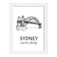 Poster de Sydney - Puente de la bahía. Láminas con monumentos de ciudades.-Artwork-Nacnic-A3-Marco Blanco-Nacnic Estudio SL
