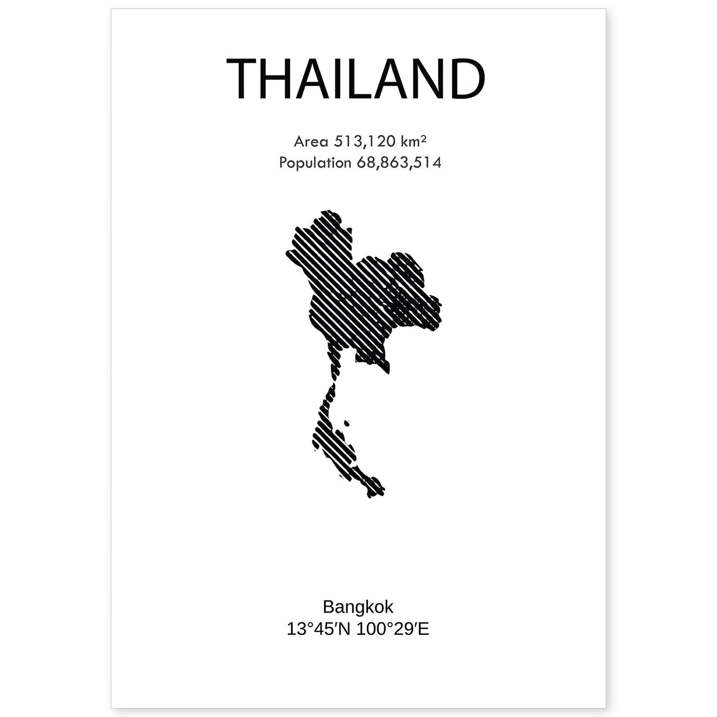 Poster de Tailandia. Láminas de paises y continentes del mundo.-Artwork-Nacnic-A4-Sin marco-Nacnic Estudio SL