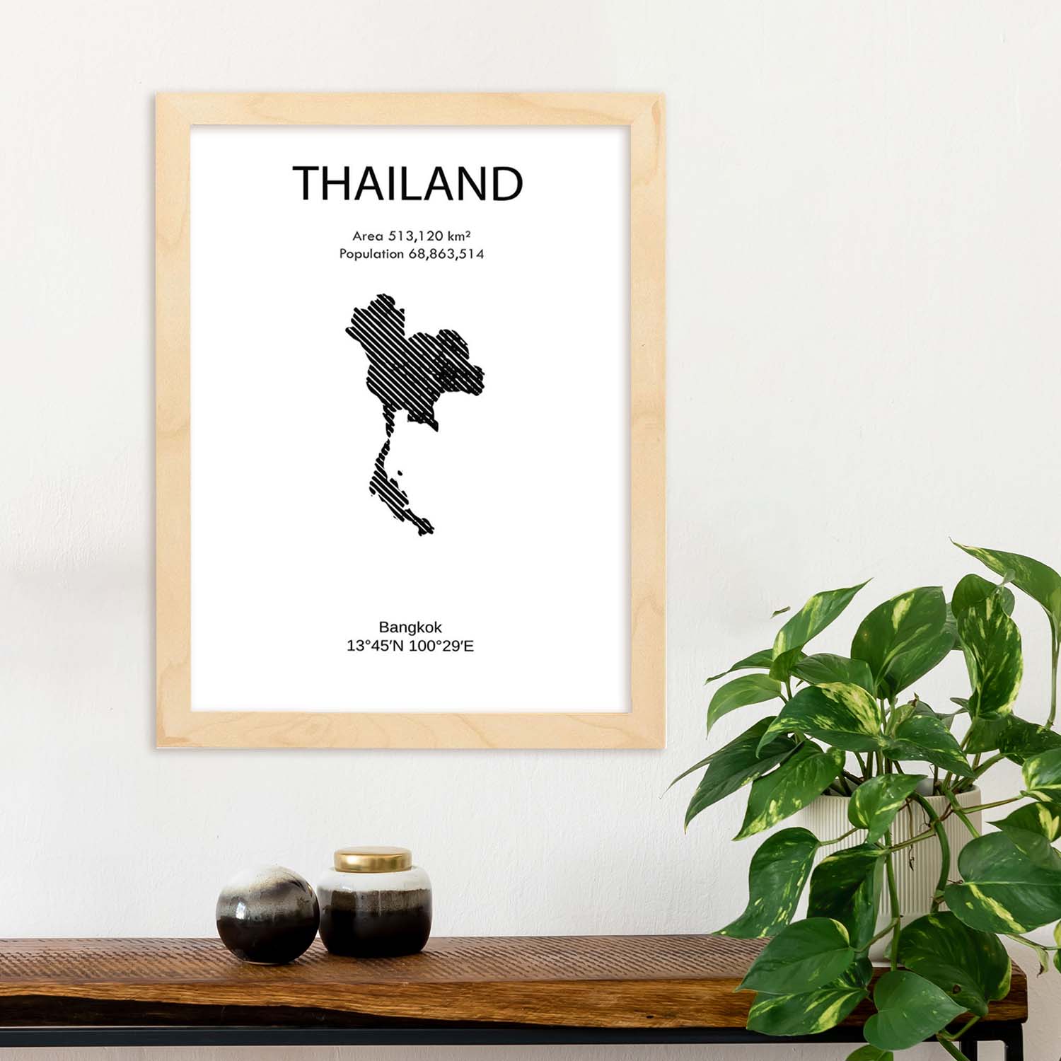 Poster de Tailandia. Láminas de paises y continentes del mundo.-Artwork-Nacnic-Nacnic Estudio SL