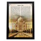 Poster de Taj Mahal (India). Láminas e ilustraciones de ciudades del mundo y monumentos famosos.-Artwork-Nacnic-A3-Marco Negro-Nacnic Estudio SL