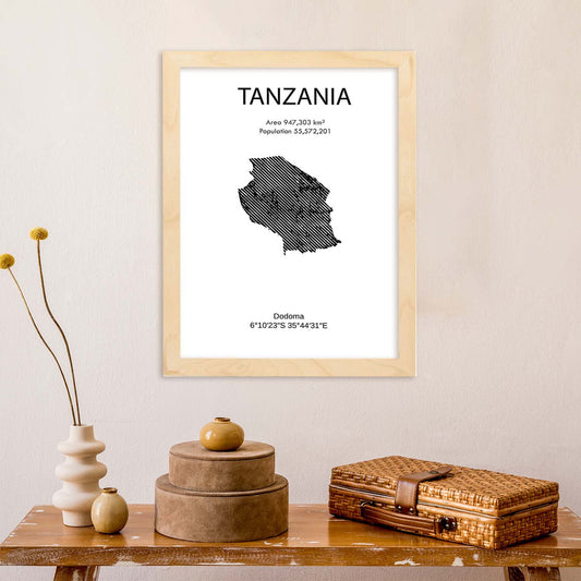 Poster de Tanzania. Láminas de paises y continentes del mundo.-Artwork-Nacnic-Nacnic Estudio SL