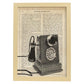 Poster de Telefono con dial.Láminas vintage para Posters con diseño vintage y definiciones.-Artwork-Nacnic-A3-Marco Madera clara-Nacnic Estudio SL