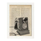 Poster de Telefono con dial.Láminas vintage para Posters con diseño vintage y definiciones.-Artwork-Nacnic-A4-Marco Blanco-Nacnic Estudio SL