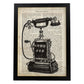 Poster de Telefono.Láminas vintage para Posters con diseño vintage y definiciones.-Artwork-Nacnic-A4-Marco Negro-Nacnic Estudio SL
