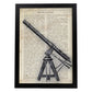 Poster de Telescopio. Láminas vintage con definiciones. Diseño de interiores.-Artwork-Nacnic-A3-Marco Negro-Nacnic Estudio SL