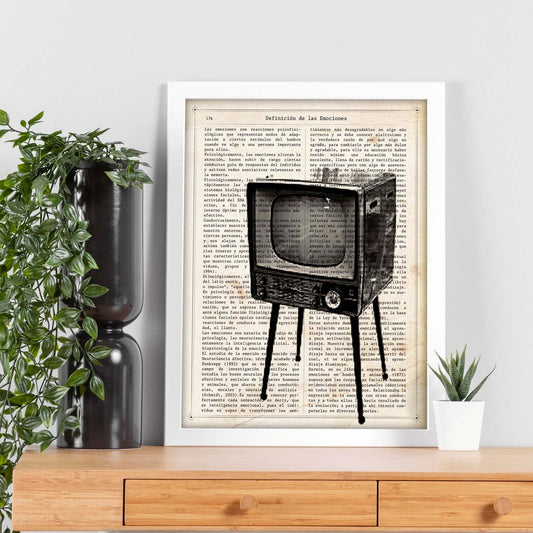 Poster de Television antigua.Láminas vintage para Posters con diseño vintage y definiciones.-Artwork-Nacnic-Nacnic Estudio SL