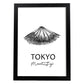 Poster de Tokyo - Monte Fuji. Láminas con monumentos de ciudades.-Artwork-Nacnic-A4-Marco Negro-Nacnic Estudio SL