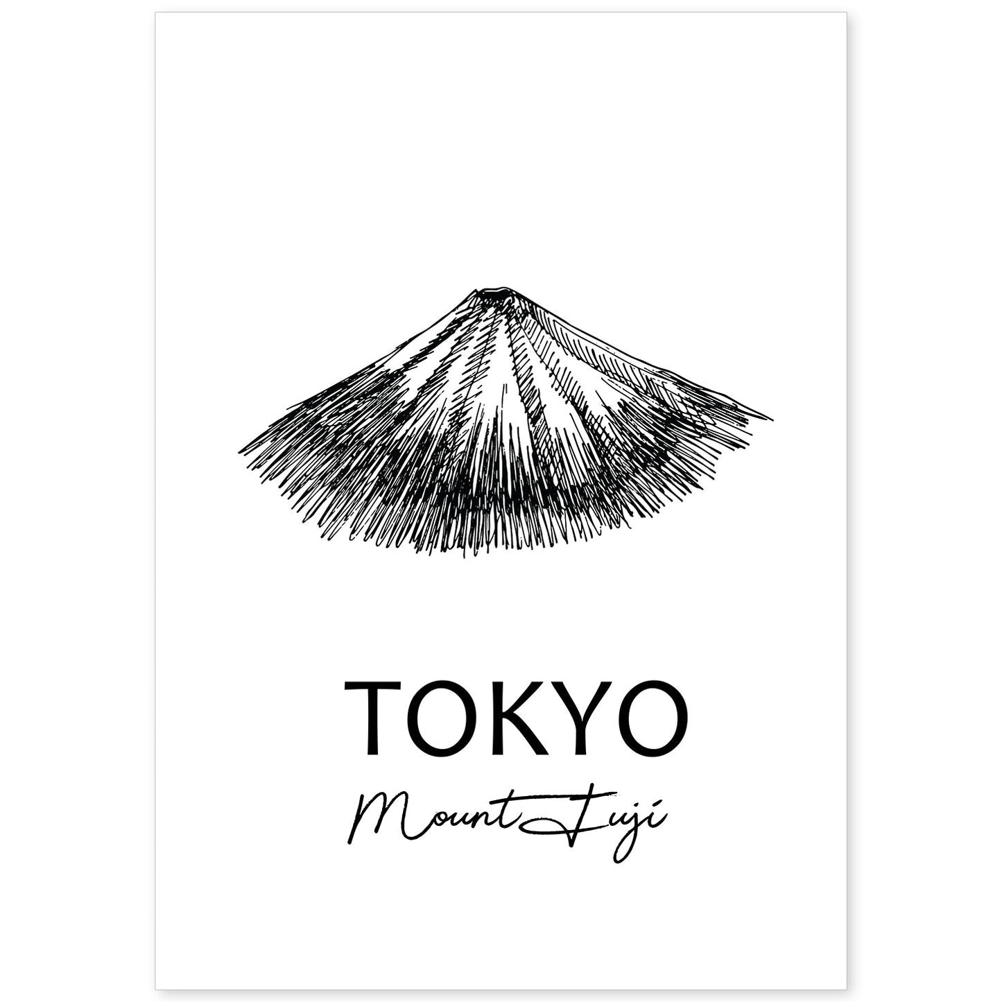 Poster de Tokyo - Monte Fuji. Láminas con monumentos de ciudades.-Artwork-Nacnic-A4-Sin marco-Nacnic Estudio SL