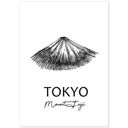 Poster de Tokyo - Monte Fuji. Láminas con monumentos de ciudades.-Artwork-Nacnic-A4-Sin marco-Nacnic Estudio SL