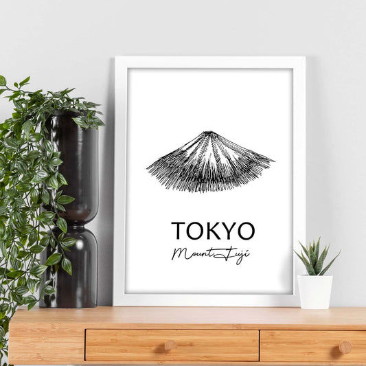 Poster de Tokyo - Monte Fuji. Láminas con monumentos de ciudades.-Artwork-Nacnic-Nacnic Estudio SL