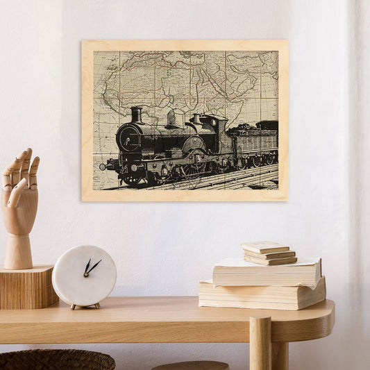 Poster de Tren en Africa. Láminas de mapas del mundo. Decoración con mapas e imágenes vintage.-Artwork-Nacnic-Nacnic Estudio SL