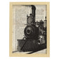 Poster de Tren. Láminas de vehículos con definiciones. Ilustraciones vintage de coches, motos, aviones, -Artwork-Nacnic-A4-Marco Madera clara-Nacnic Estudio SL