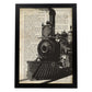 Poster de Tren. Láminas de vehículos con definiciones. Ilustraciones vintage de coches, motos, aviones, -Artwork-Nacnic-A4-Marco Negro-Nacnic Estudio SL