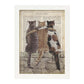 Poster de Tres amigos gatos. Láminas de animales con definiciones. Ilustraciones de animales con textos.-Artwork-Nacnic-Nacnic Estudio SL