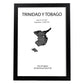 Poster de Trinidad y Tobago. Láminas de paises y continentes del mundo.-Artwork-Nacnic-A4-Marco Negro-Nacnic Estudio SL