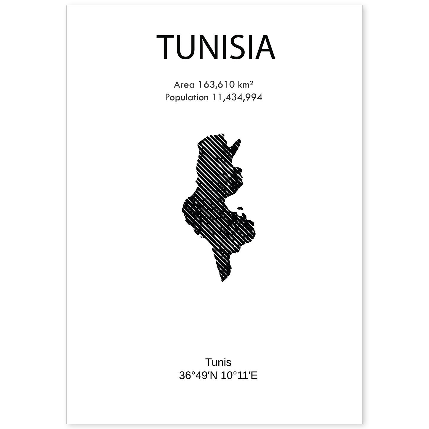 Poster de Tunez. Láminas de paises y continentes del mundo.-Artwork-Nacnic-A4-Sin marco-Nacnic Estudio SL