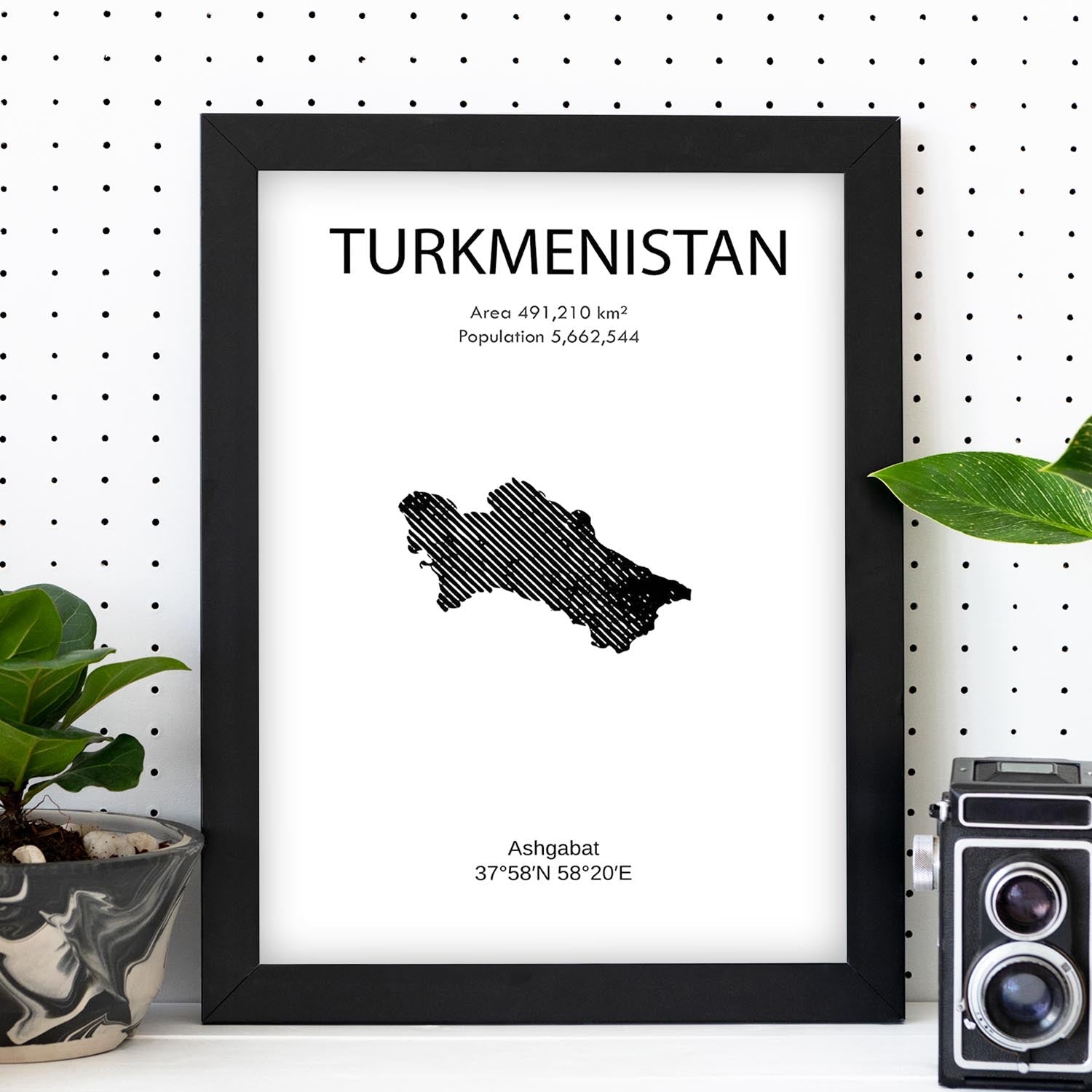 Poster de Turkmenistan. Láminas de paises y continentes del mundo.-Artwork-Nacnic-Nacnic Estudio SL
