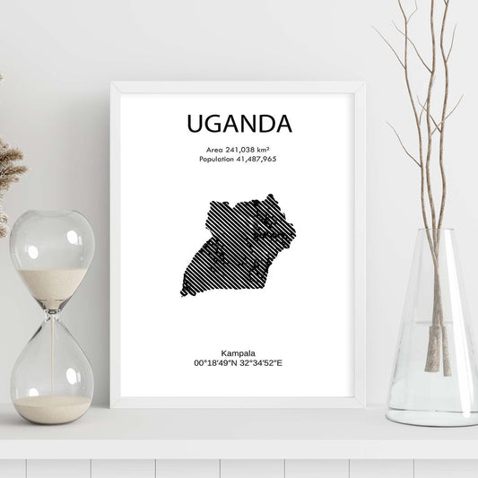 Poster de Uganda. Láminas de paises y continentes del mundo.-Artwork-Nacnic-Nacnic Estudio SL
