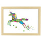 Poster de Unicornio estilo acuarela. Mix de láminas con estilo acuarela-Artwork-Nacnic-A4-Marco Madera clara-Nacnic Estudio SL