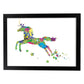Poster de Unicornio estilo acuarela. Mix de láminas con estilo acuarela-Artwork-Nacnic-A4-Marco Negro-Nacnic Estudio SL