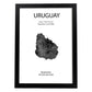 Poster de Uruguay. Láminas de paises y continentes del mundo.-Artwork-Nacnic-A4-Marco Negro-Nacnic Estudio SL