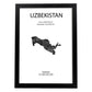 Poster de Uzbekistan. Láminas de paises y continentes del mundo.-Artwork-Nacnic-A3-Marco Negro-Nacnic Estudio SL