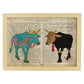 Poster de Vacas sagradas indias. Láminas de animales con definiciones. Regalo para los amantes de los animales.-Artwork-Nacnic-A4-Marco Madera clara-Nacnic Estudio SL