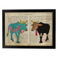 Poster de Vacas sagradas indias. Láminas de animales con definiciones. Regalo para los amantes de los animales.-Artwork-Nacnic-A4-Marco Negro-Nacnic Estudio SL