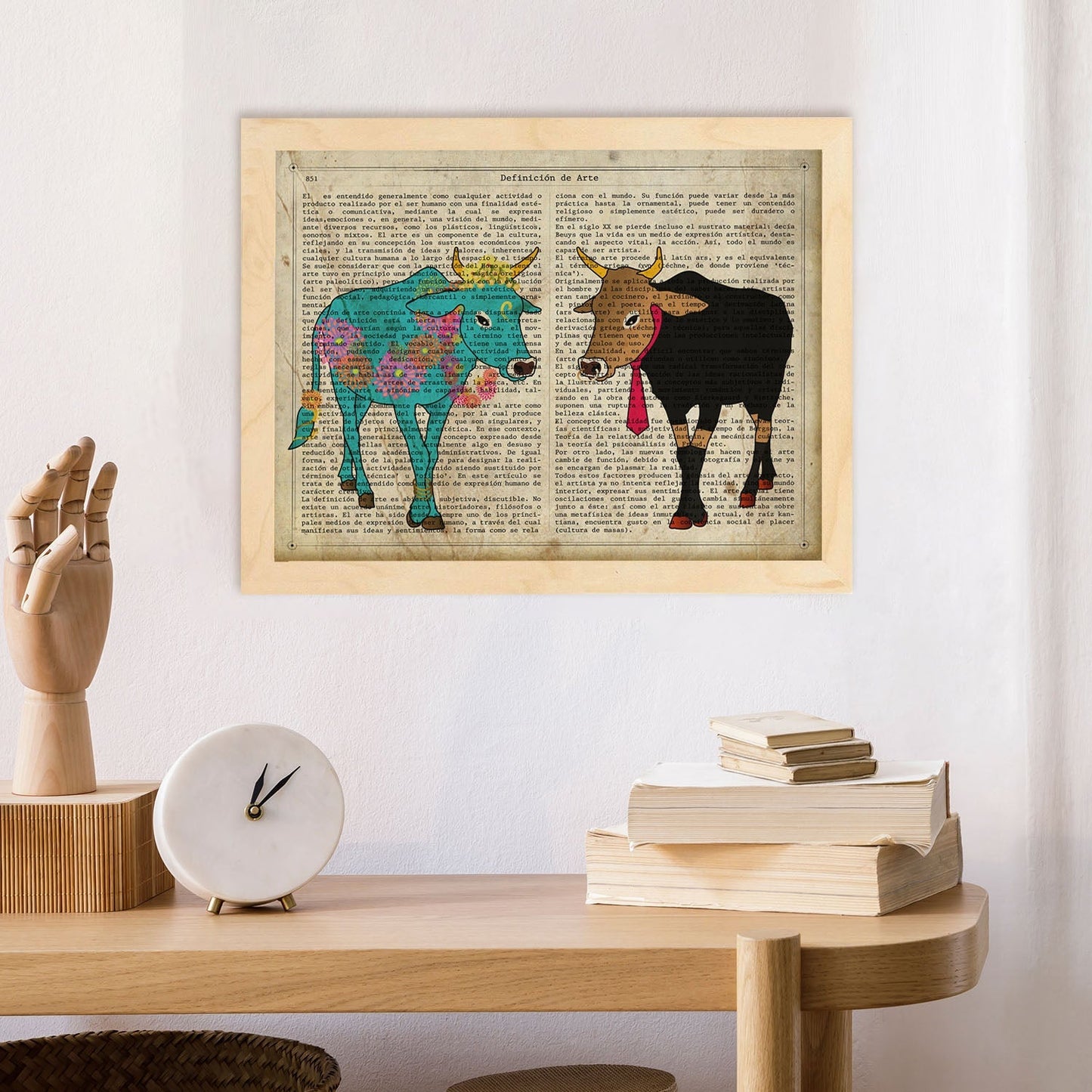 Poster de Vacas sagradas indias. Láminas de animales con definiciones. Regalo para los amantes de los animales.-Artwork-Nacnic-Nacnic Estudio SL