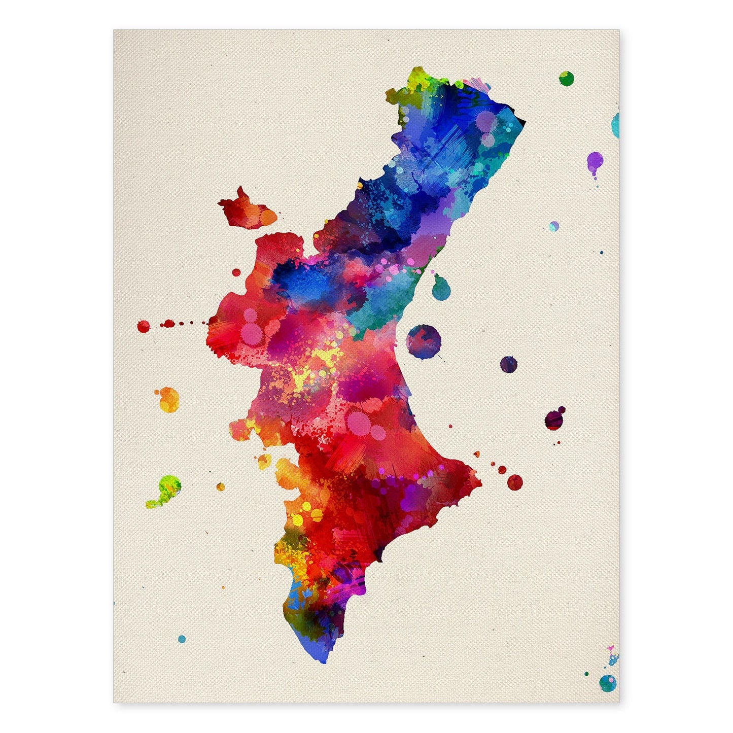 Poster de Valencia. Láminas e ilustraciones de ciudades, comunidades, y mapas de España.-Artwork-Nacnic-A4-Sin marco-Nacnic Estudio SL