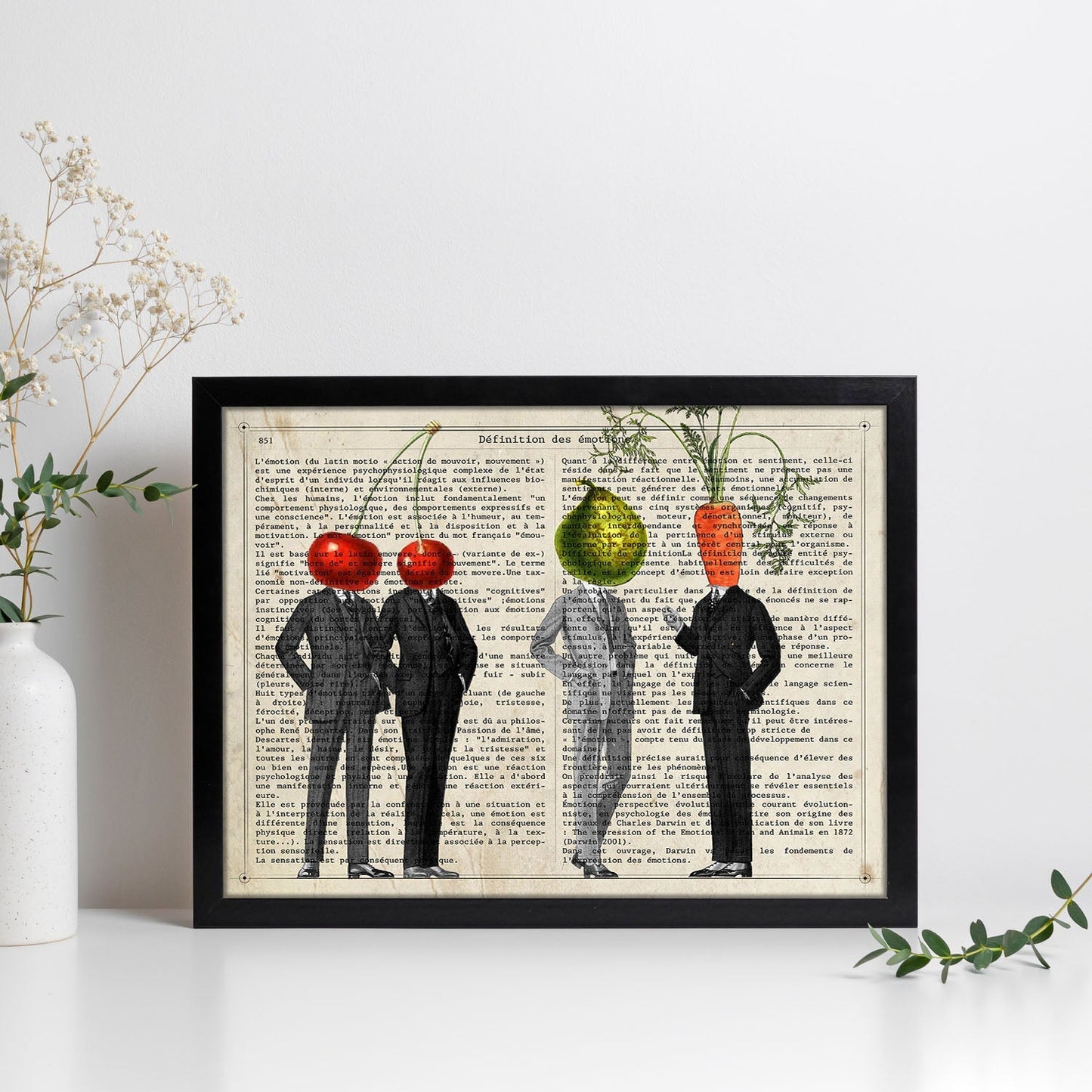 Poster de verduras humanas. Lámina Reunión de amigos. Cuadros de humanos con cabezas de verdura.-Artwork-Nacnic-Nacnic Estudio SL