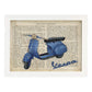 Poster de Vespa. Láminas de vehículos con definiciones. Ilustraciones vintage de coches, motos, aviones, -Artwork-Nacnic-A4-Marco Blanco-Nacnic Estudio SL