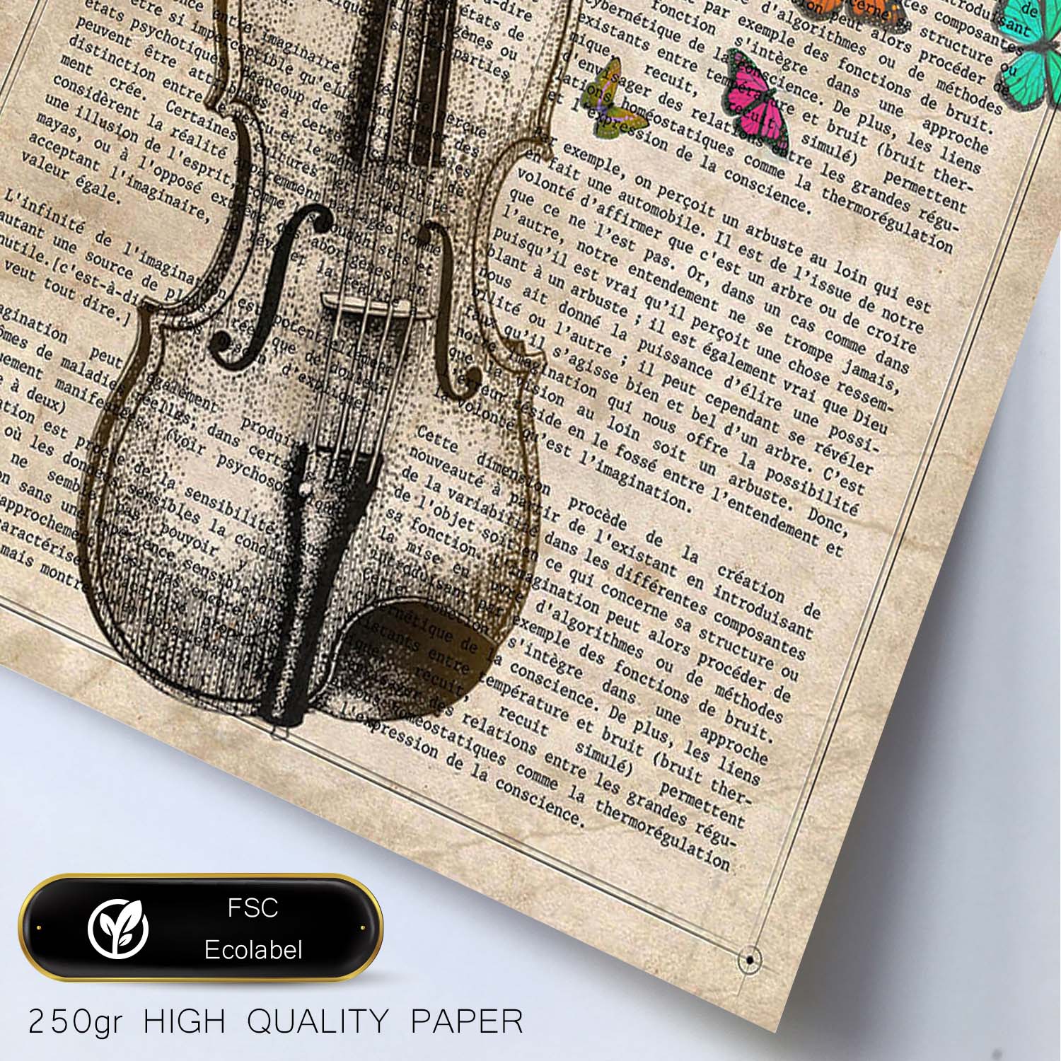 Poster de Violin. Láminas musicales con definiciones para-Artwork-Nacnic-Nacnic Estudio SL