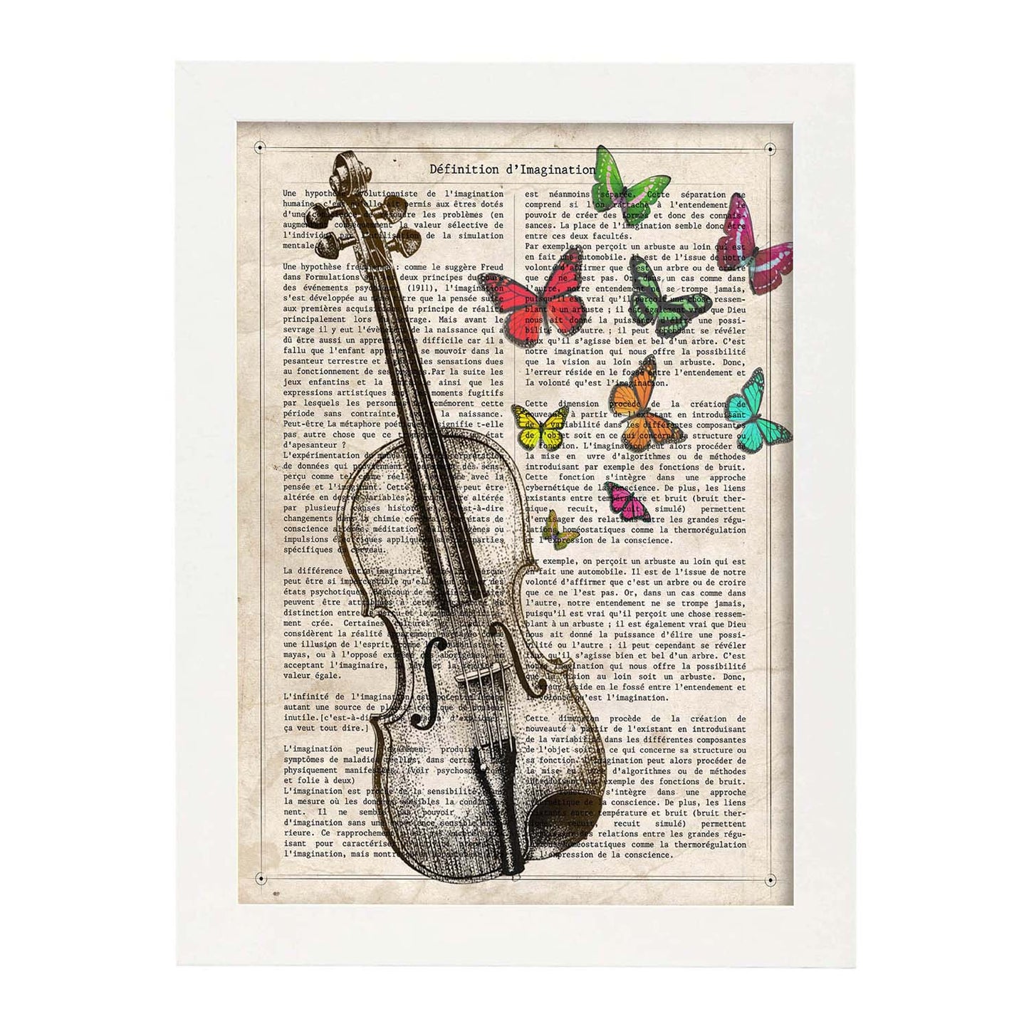 Poster de Violin. Láminas musicales con definiciones para-Artwork-Nacnic-A3-Marco Blanco-Nacnic Estudio SL