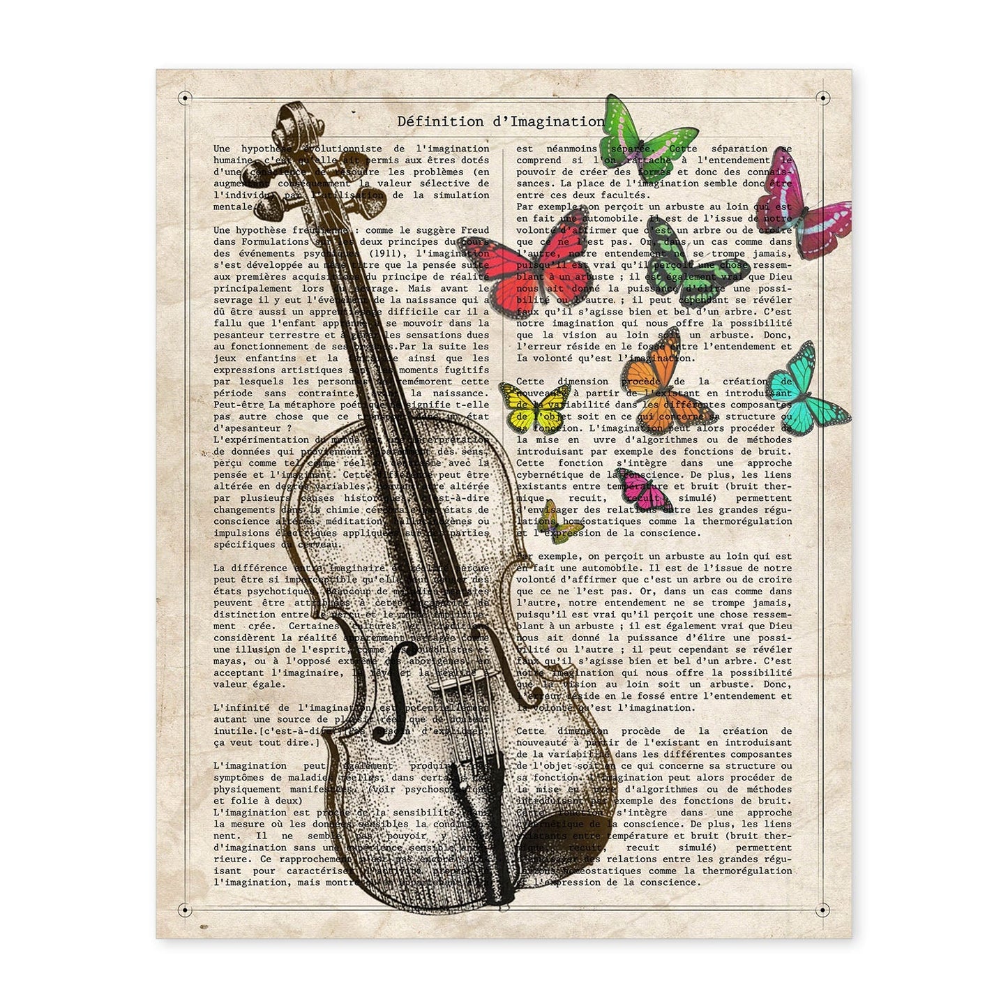 Poster de Violin. Láminas musicales con definiciones para-Artwork-Nacnic-A4-Sin marco-Nacnic Estudio SL