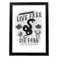 Poster de Vive libre. Lámina decorativa de diseño.-Artwork-Nacnic-A4-Marco Negro-Nacnic Estudio SL