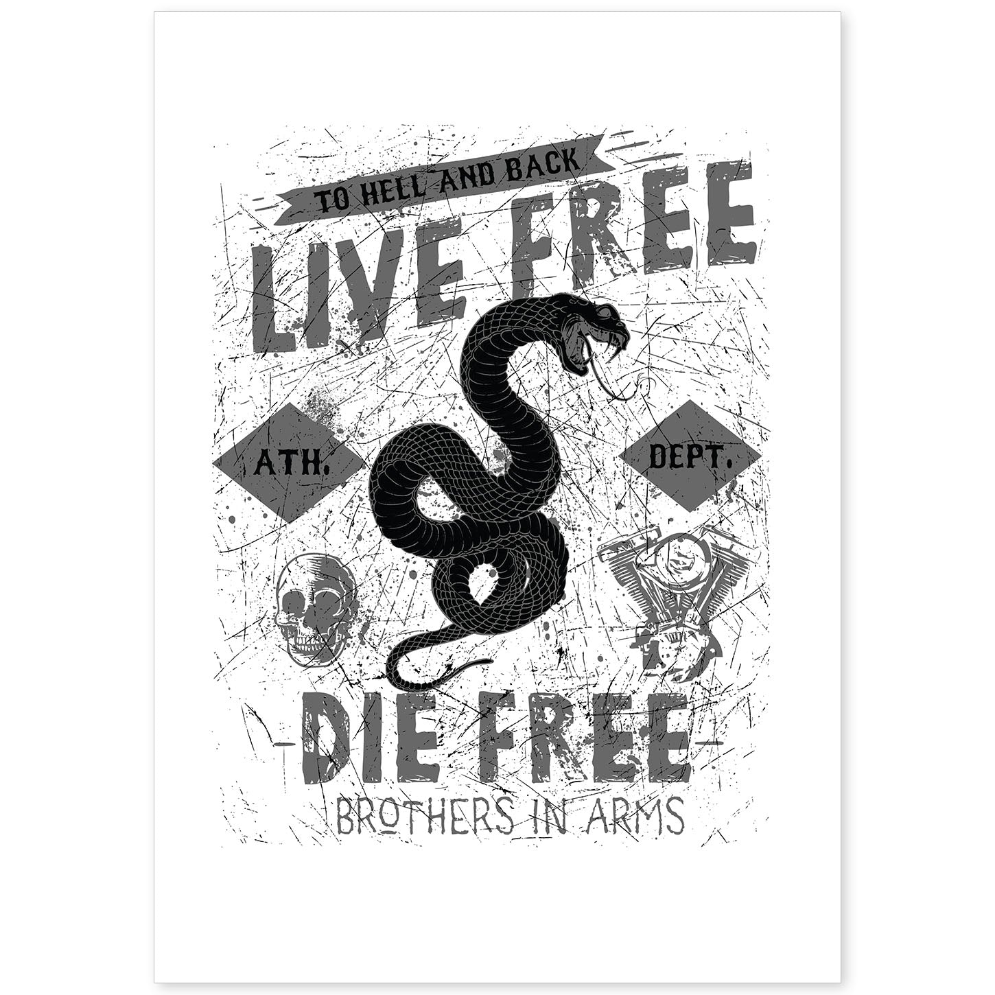 Poster de Vive libre. Lámina decorativa de diseño.-Artwork-Nacnic-A4-Sin marco-Nacnic Estudio SL