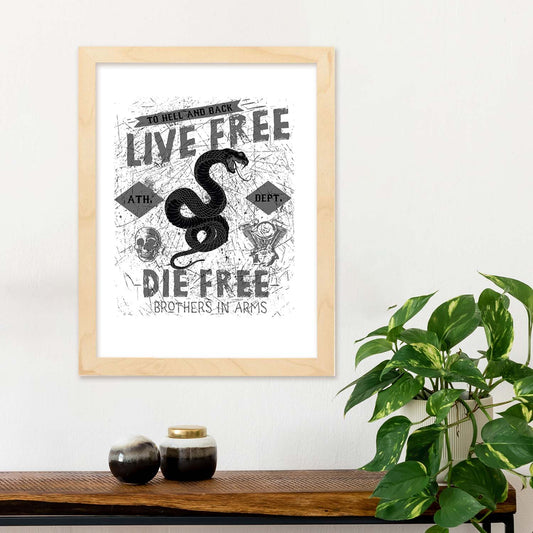 Poster de Vive libre. Lámina decorativa de diseño.-Artwork-Nacnic-Nacnic Estudio SL