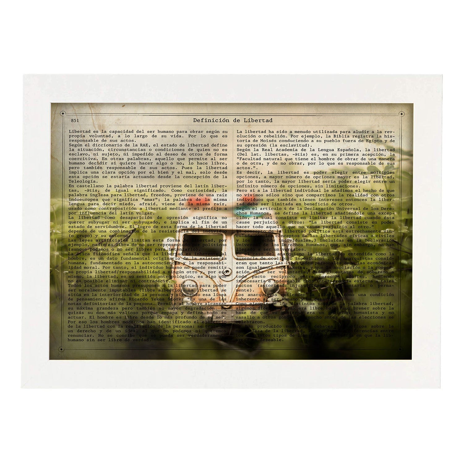 Poster de Volkswagen Van.Láminas vintage para Posters con diseño vintage y definiciones.-Artwork-Nacnic-A3-Marco Blanco-Nacnic Estudio SL