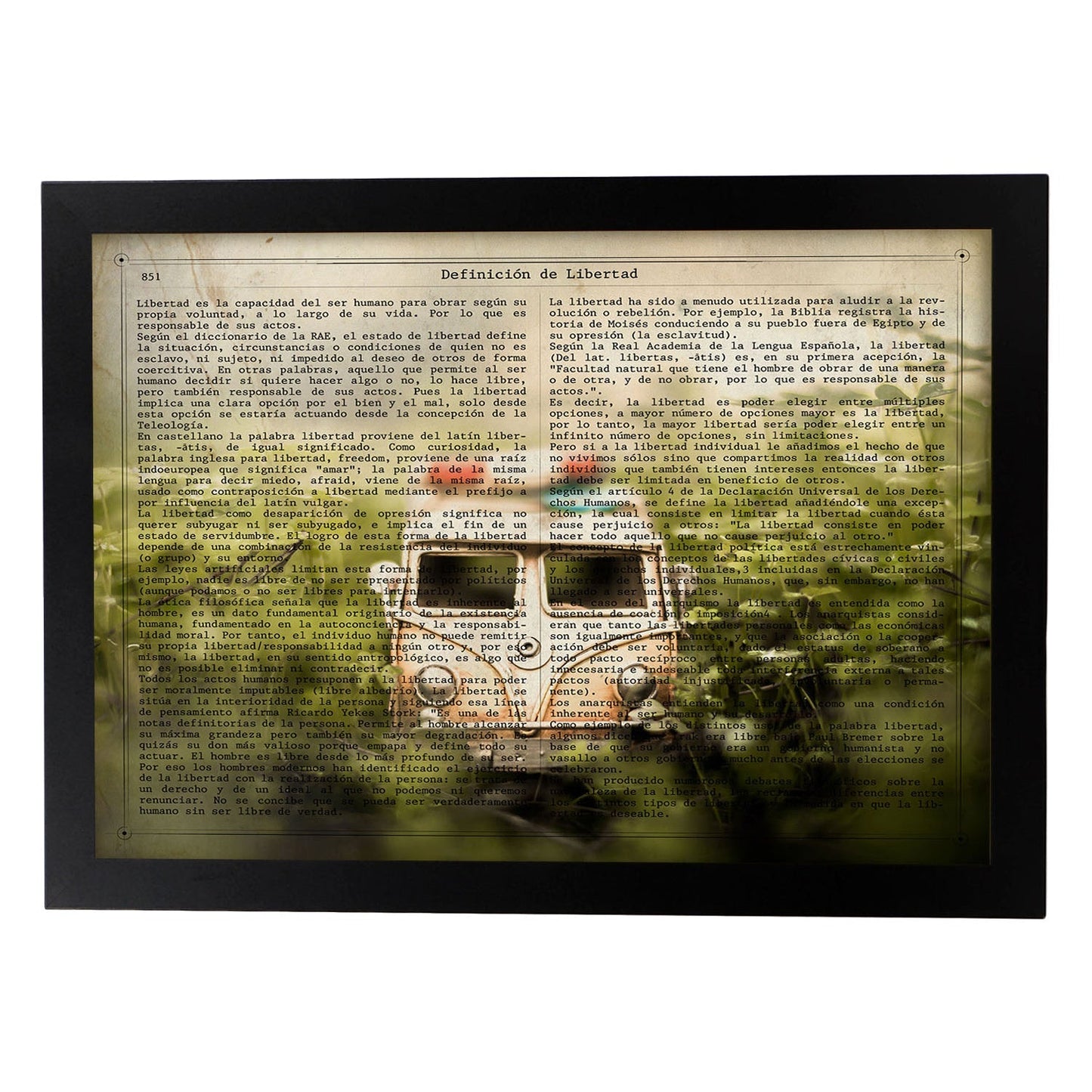 Poster de Volkswagen Van.Láminas vintage para Posters con diseño vintage y definiciones.-Artwork-Nacnic-A3-Marco Negro-Nacnic Estudio SL