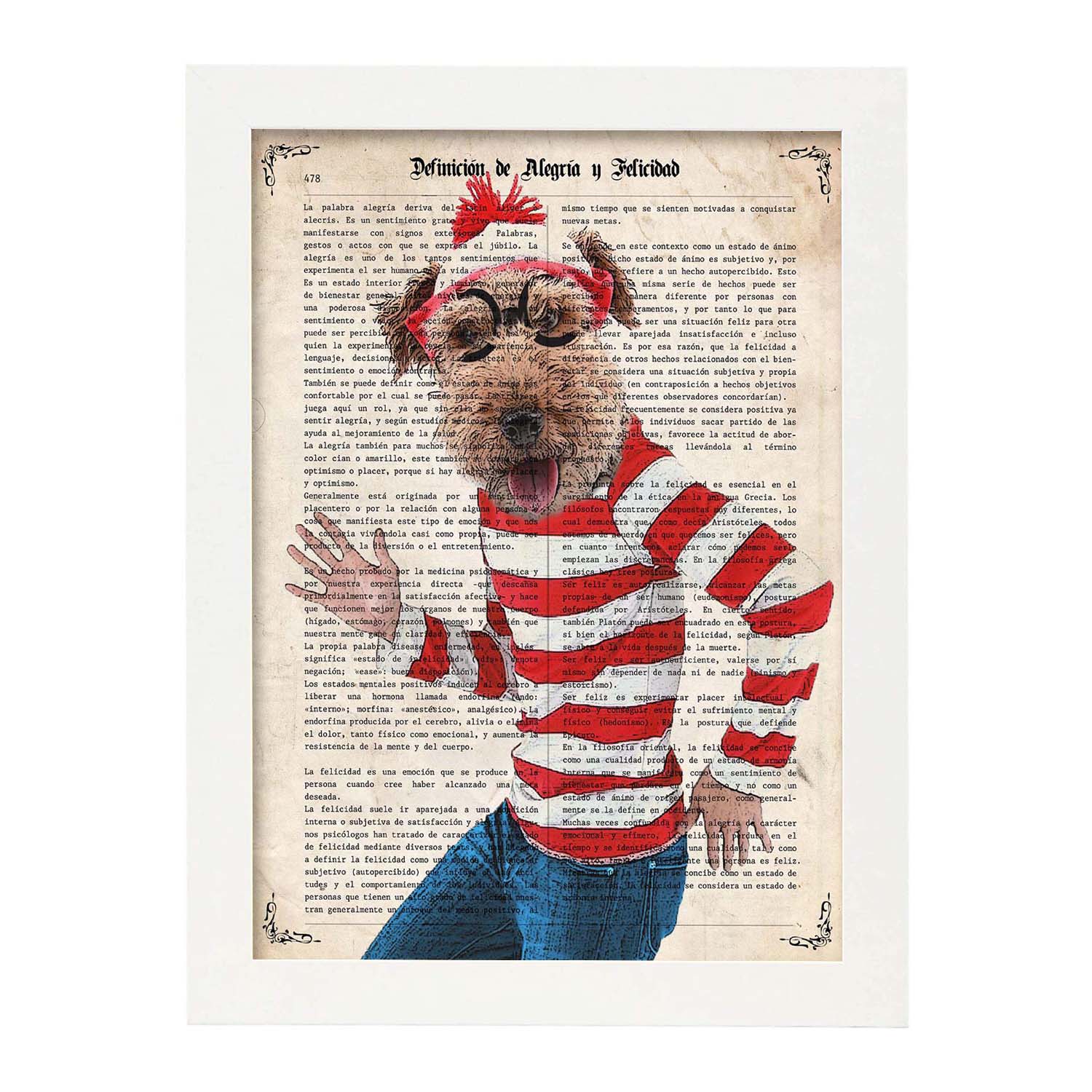 Poster de Wally the dog. Láminas de animales con definiciones. Ilustraciones de animales con textos.-Artwork-Nacnic-Nacnic Estudio SL